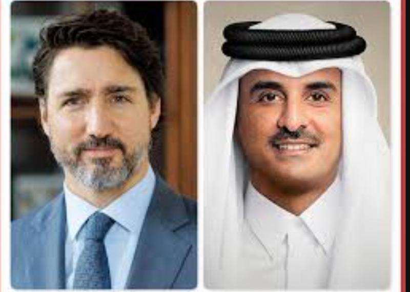 رئيس الوزراء جاستن ترودو يتحدث مع أمير قطر صاحب السمو الشيخ تميم بن حمد آل ثاني/أيام كندية 